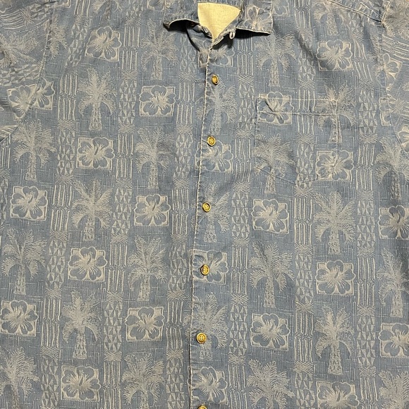 Tommy Bahama Hawaiian Mens 100% Silk Blue Short Sleeve Beach Shirt - Picture 3 of 9